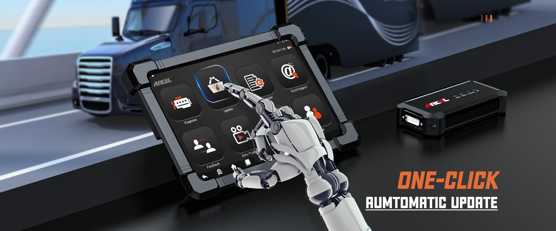 ANCEL X7 HD Heavy Duty Truck OBD2 Automotive Scanner Full System 12V 24V Oil D-P-F Regen ECU Reset OBD2 Truck Diagnostic Tools 