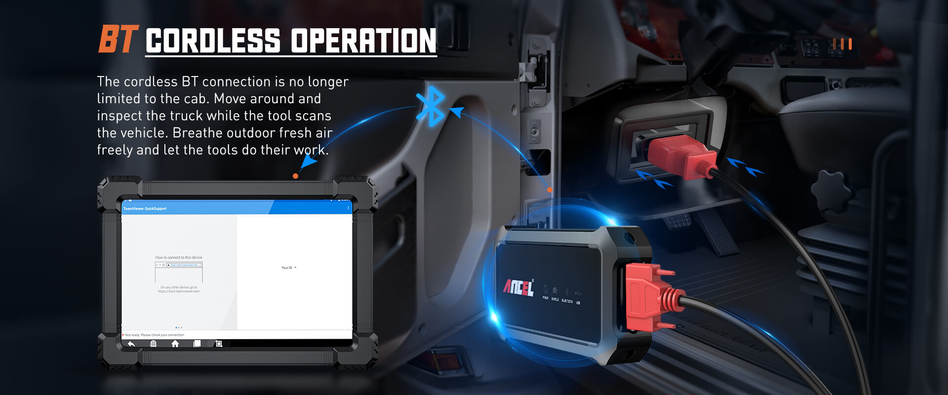 ANCEL X7 HD Heavy Duty Truck OBD2 Automotive Scanner Full System 12V 24V Oil D-P-F Regen ECU Reset OBD2 Truck Diagnostic Tools 