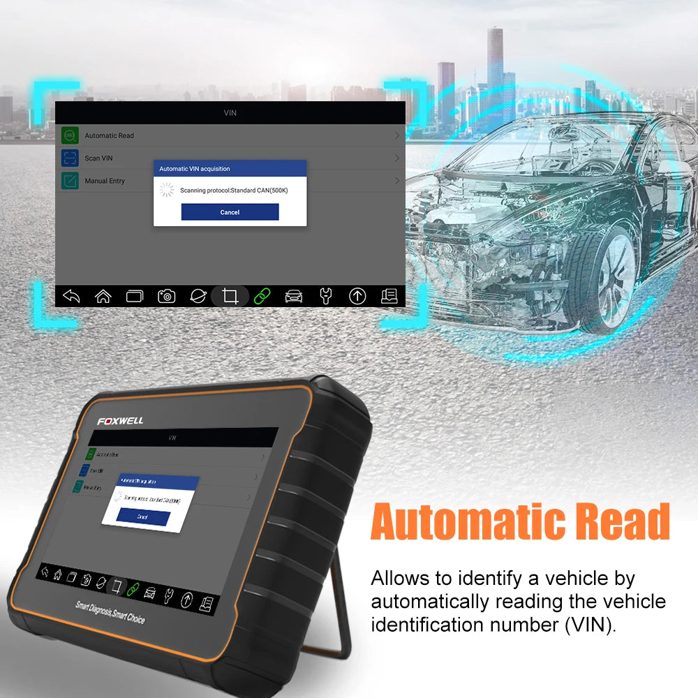 Foxwell GT60 OBD2 Automotive Scanner Full System Active Testing A/F Oil SRS DPF monitor EPB 24 Reset Service Car Diagnostic Tool