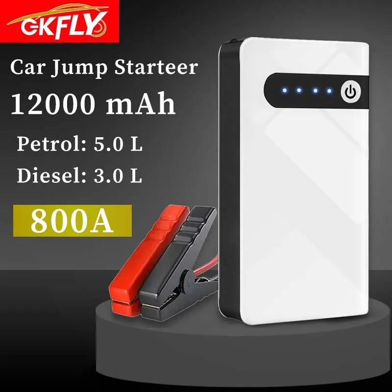 GKFLY Jump Starter Power Bank 800A /1200A Portable Car Battery Starter For 12V Car Emergency Booster Starter Starting Device