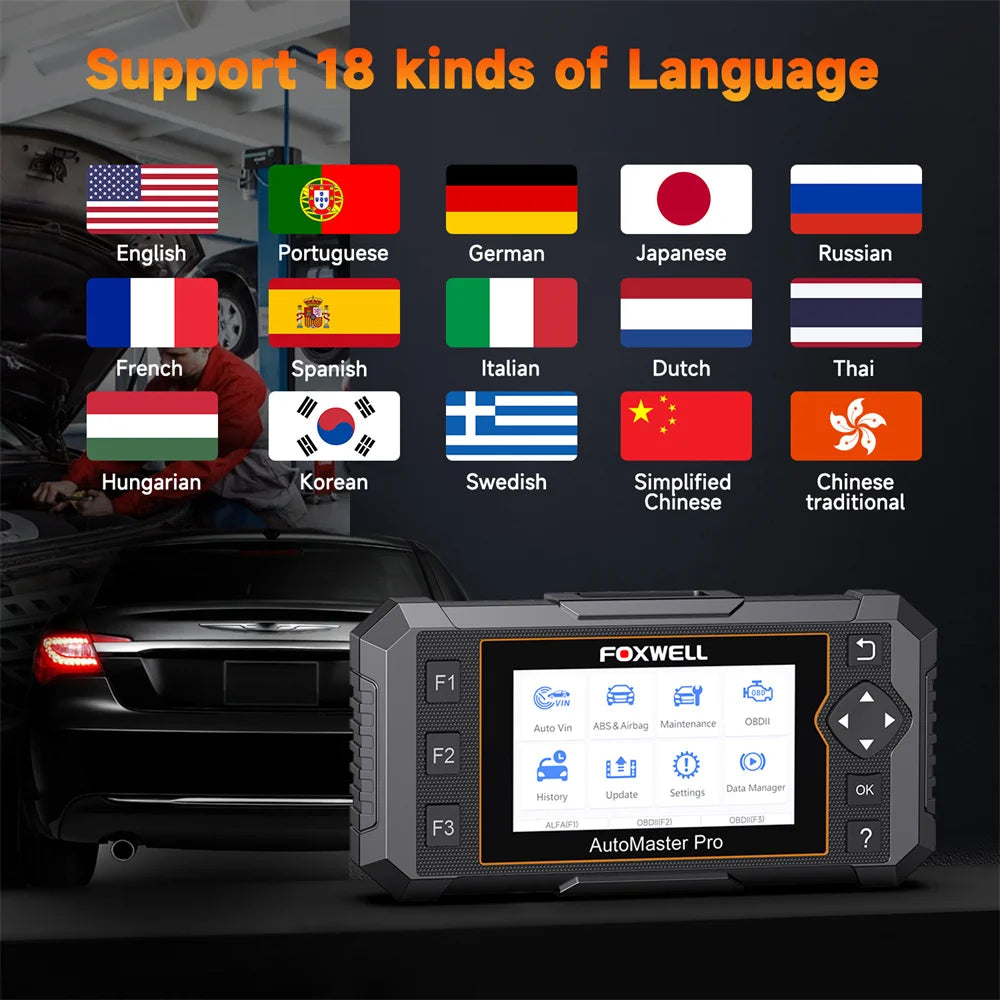 Automotive OBD2 Scanner FOXWELL NT650 Pro SAS A/F OIL EPB BRT TPS 26+ Reset Bidirectional Auto Car Diagnostic Tool  Wifi Update