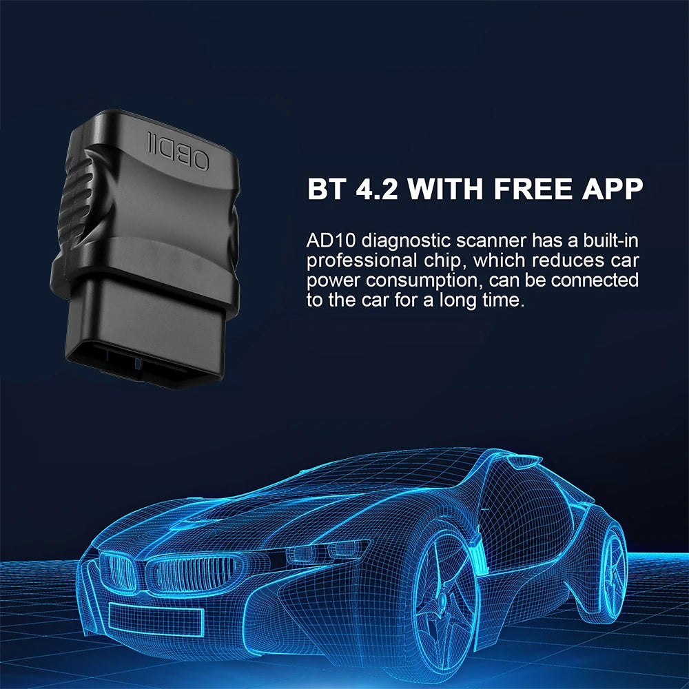ELM327 V2.1 Car Engine Fault Code Reader OBD2 Scanner Bluetooth 4.2 Car Dignostic Scanner EOBD Fault Code Reader For IOS/Android