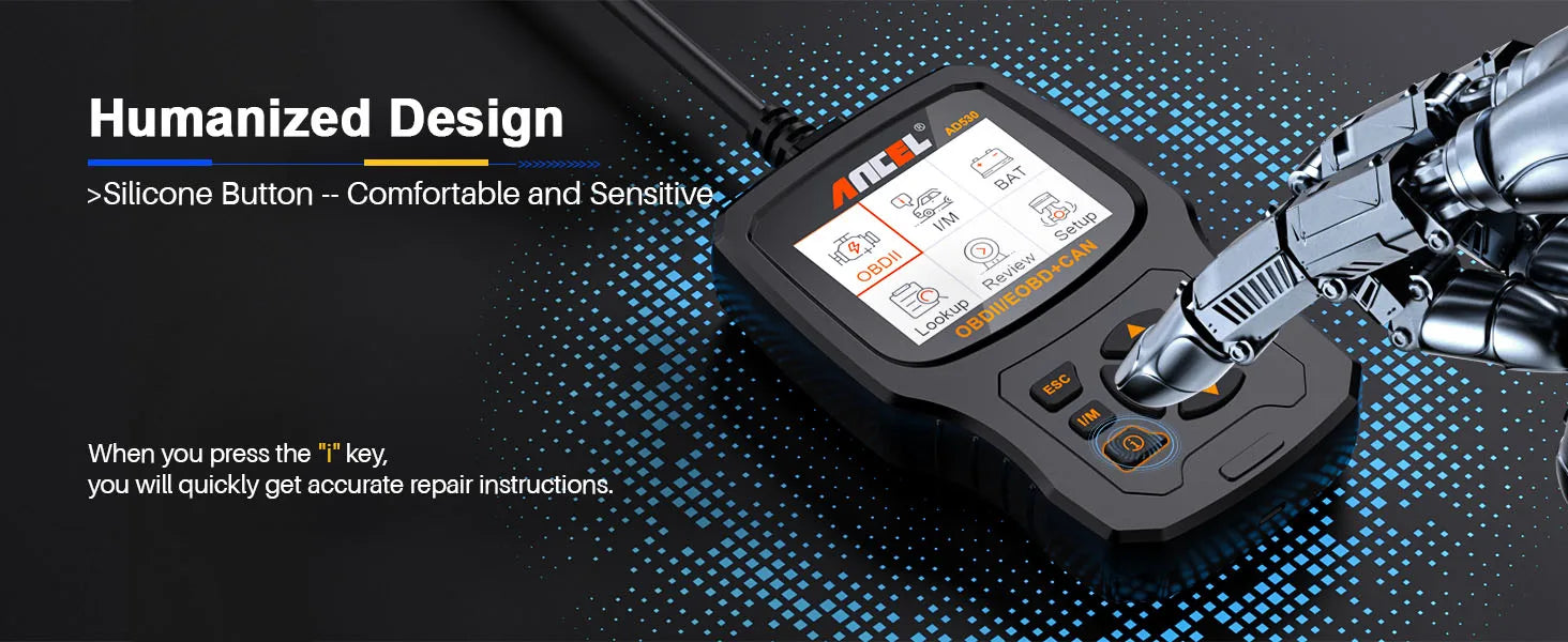 2025 ANCEL AD530 Automotive OBD2 Scanner Professional Car Code Reader Battery Tester Check Engine OBD 2 Car Diagnostic Scan Tool
