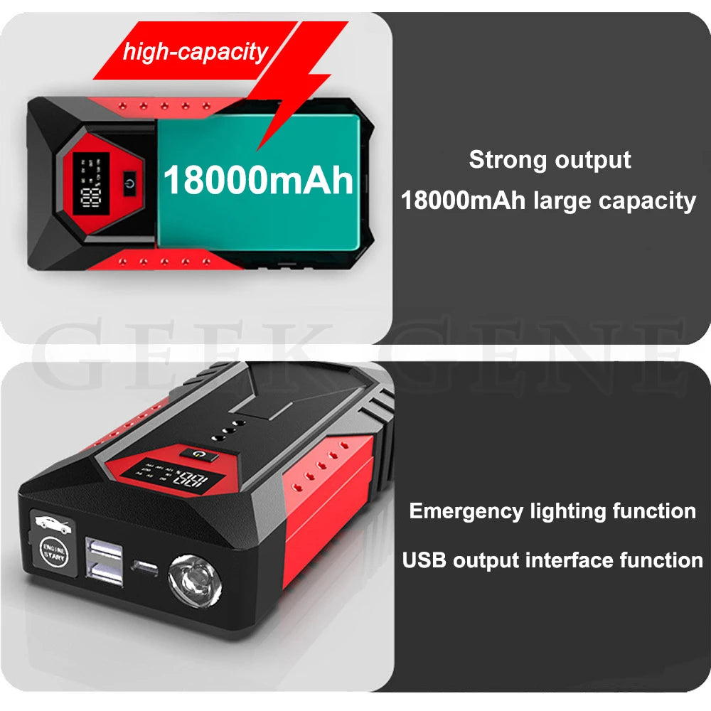 GKFLY Jump Starter Power Bank 800A /1200A Portable Car Battery Starter For 12V Car Emergency Booster Starter Starting Device