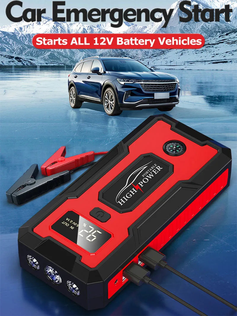 12V Power Bank 98000mAh Jumpstarter Auto Buster Emergency Booster Car Charger Jump Start Car Starting Device Battery