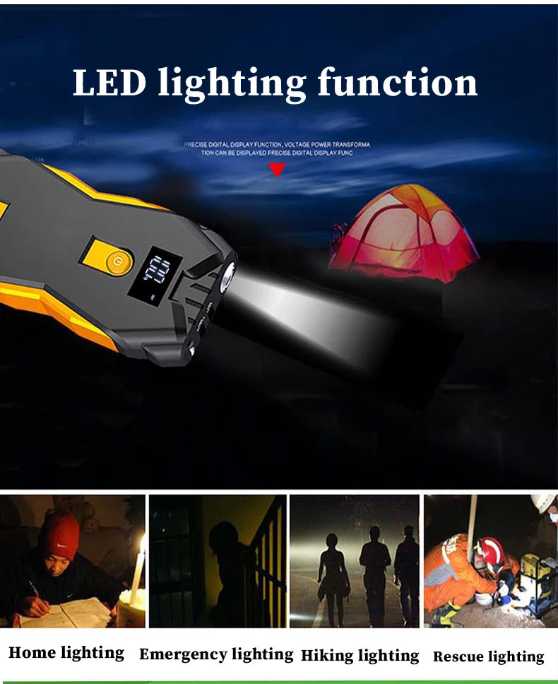 GKFLY Jump Starter Power Bank 800A /1200A Portable Car Battery Starter For 12V Car Emergency Booster Starter Starting Device