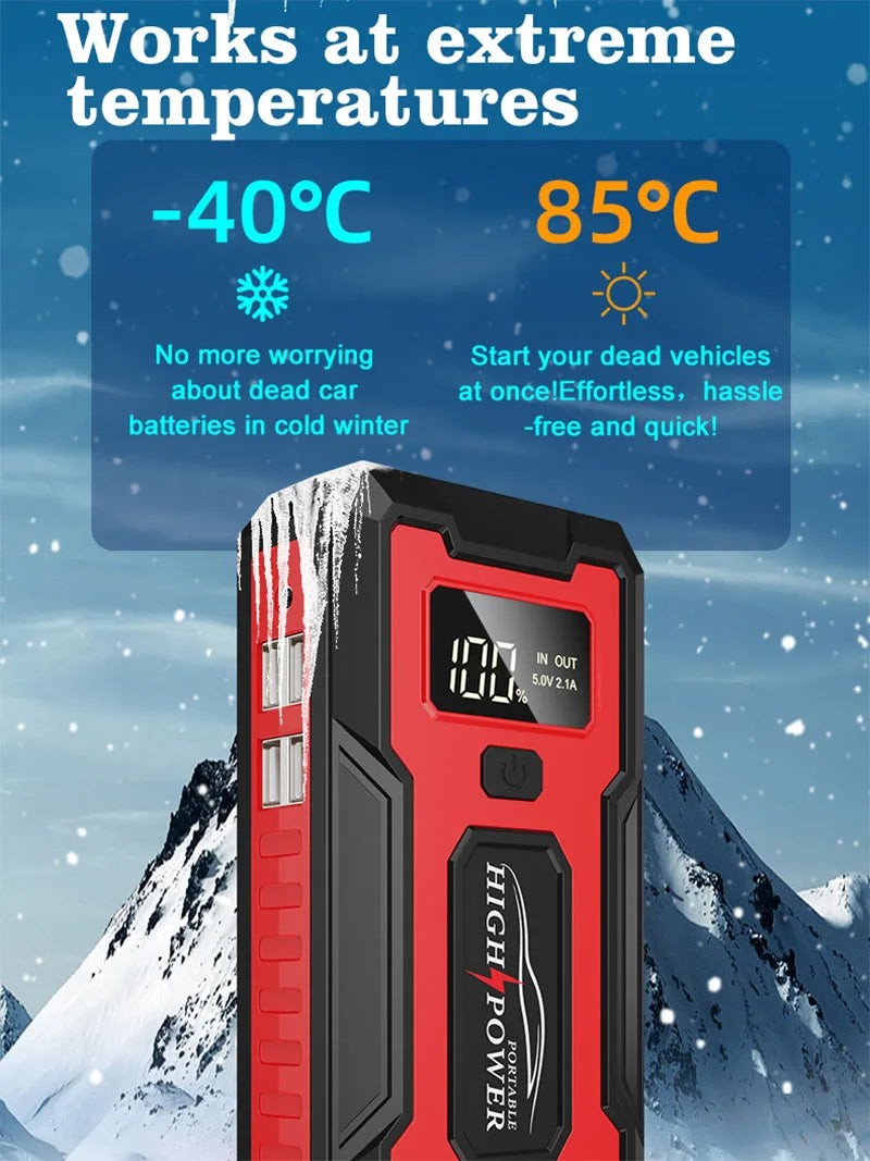 12V Power Bank 98000mAh Jumpstarter Auto Buster Emergency Booster Car Charger Jump Start Car Starting Device Battery