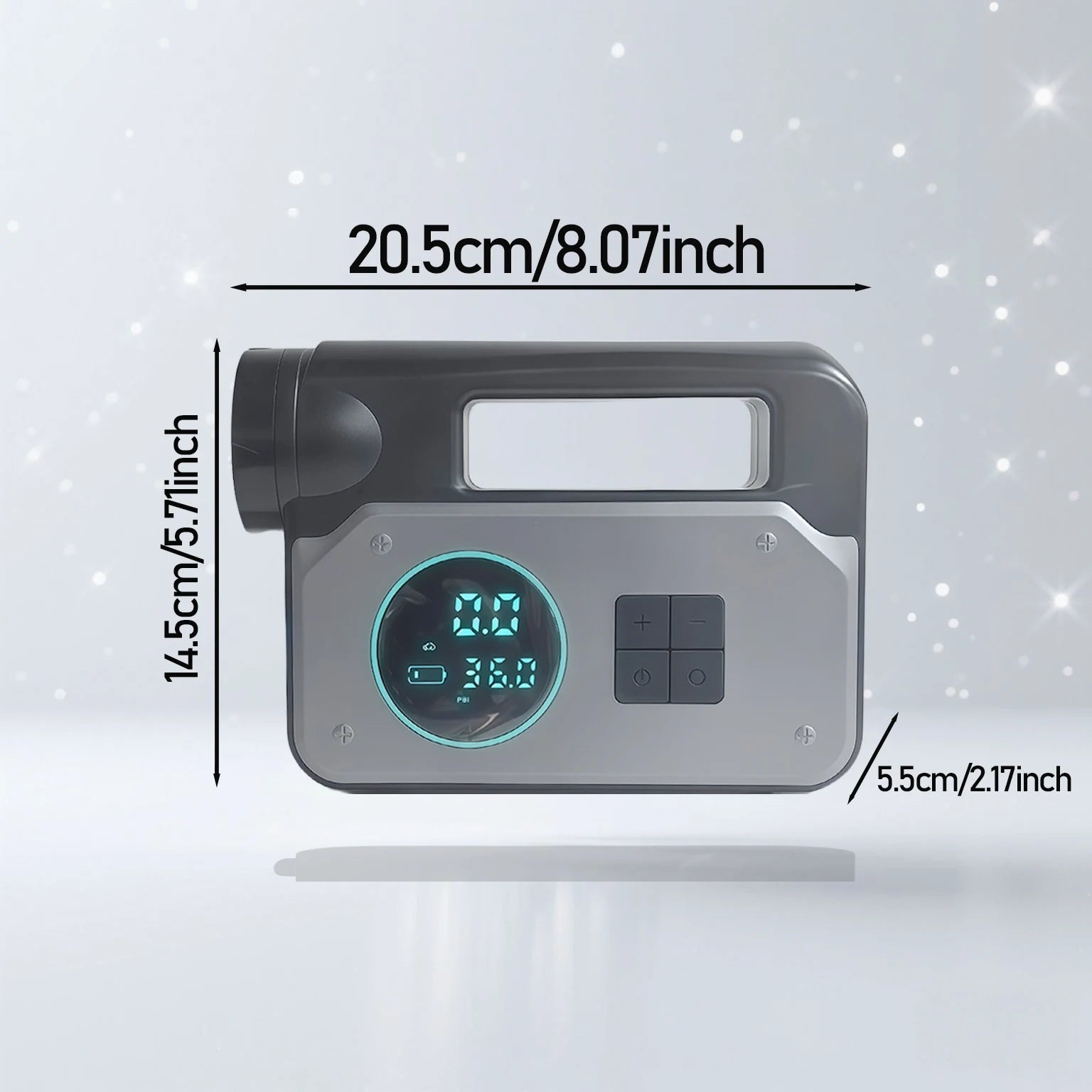 Car Jump Starter & Air Inflator - 10.2 Bar Fast Fill, -40°C Low-Temp Work 12V Lead-Acid Battery, LED Flashlight & USB Charger