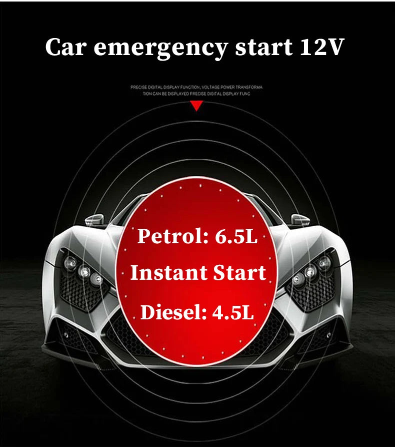 GKFLY Jump Starter Power Bank 800A /1200A Portable Car Battery Starter For 12V Car Emergency Booster Starter Starting Device