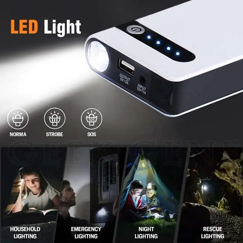 GKFLY Jump Starter Power Bank 800A /1200A Portable Car Battery Starter For 12V Car Emergency Booster Starter Starting Device