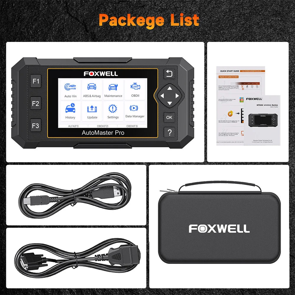 Automotive OBD2 Scanner FOXWELL NT650 Pro SAS A/F OIL EPB BRT TPS 26+ Reset Bidirectional Auto Car Diagnostic Tool  Wifi Update