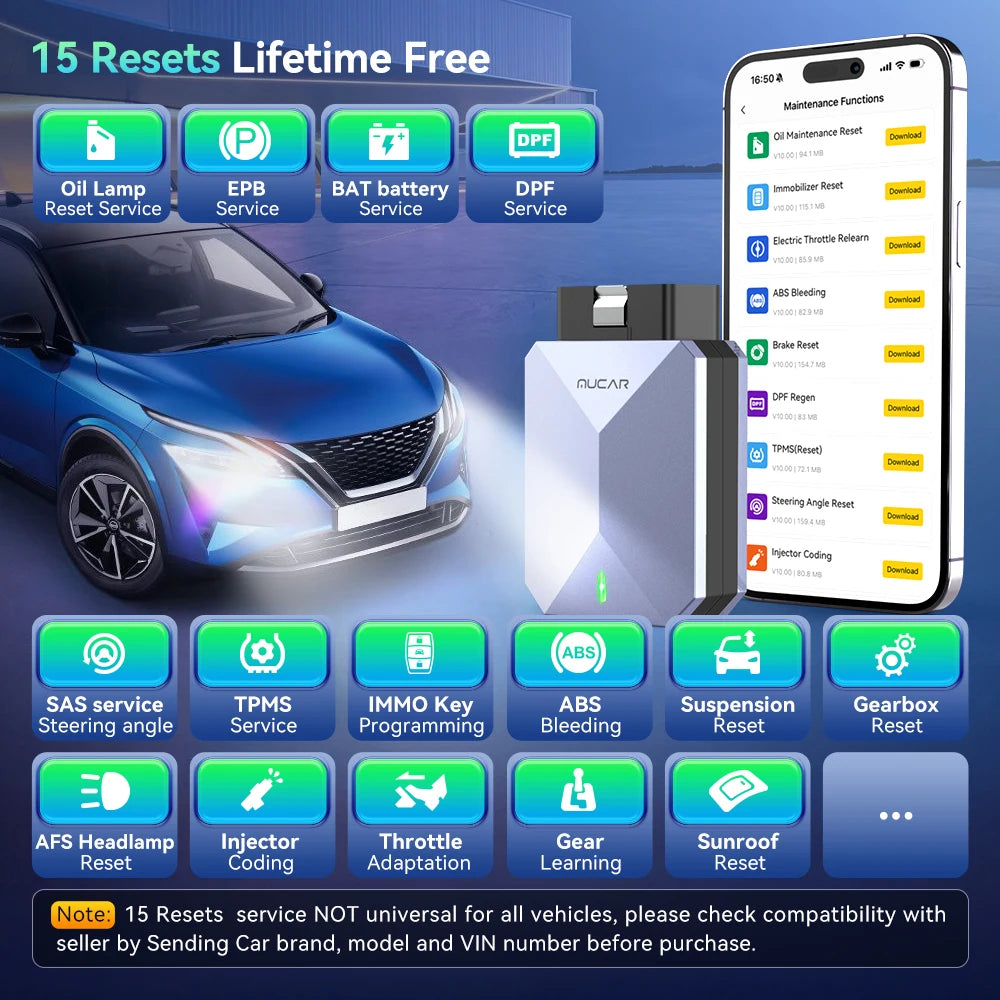 Lifetime Free Update MUCAR BT200 Max OBD2 Scanner CAN FD Bi-Directional Control All System Diagnostic Tool 15 Reset for All Cars