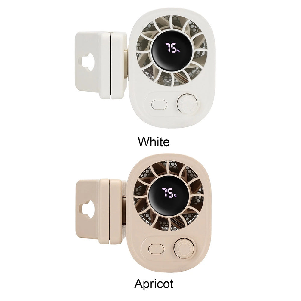 Hipacool Portable Car Clip Fan 360° Rotatable 100 Speed Wind 12V USB Rechargeable Electric Fan Low Noise Mini Fan Clamp Anywhere