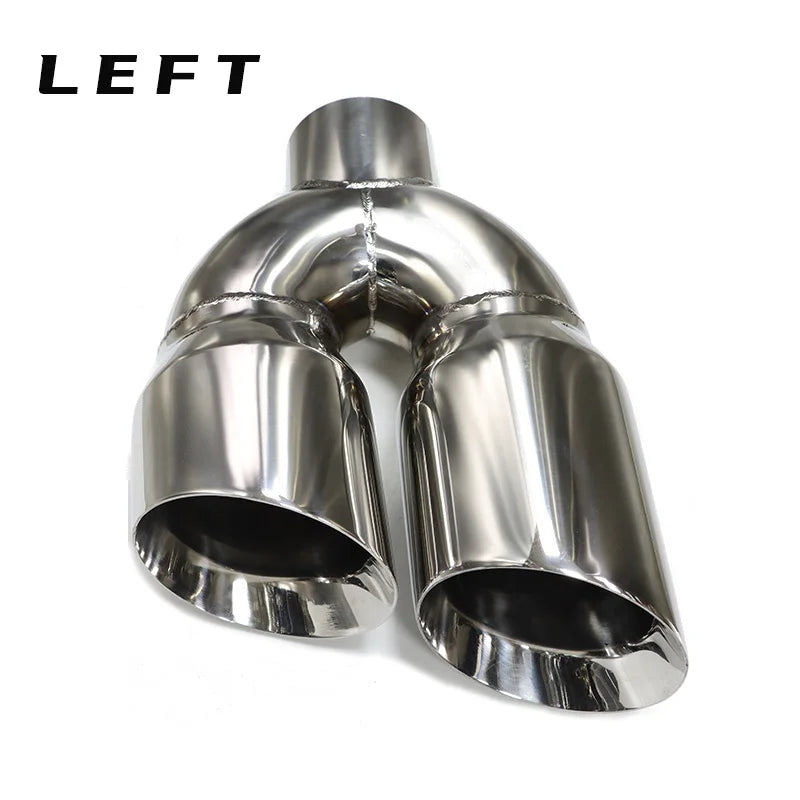 Y Shape Car Dual Exhaust Tip Universal Muffler Tip Stainless Steel Exhaust Pipe Nozzle 2.8" Inlet Tailpipe 8.46" Outlet Nozzle