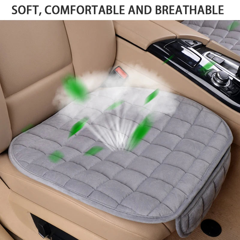 SEAMETAL Soft Car Seat Cover Skin-Friendly Plush Automotive Seat Cushion Anti Slip Auto Seat Protector Universal for Sedan Suv