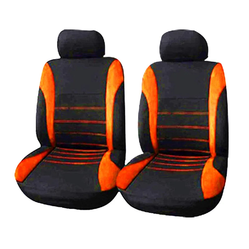 Auto Parts Car Seat Cover Polyester Fabric 2/4/9 Piece Set Four Season Universal Front/Rear Car Seat Cushion
