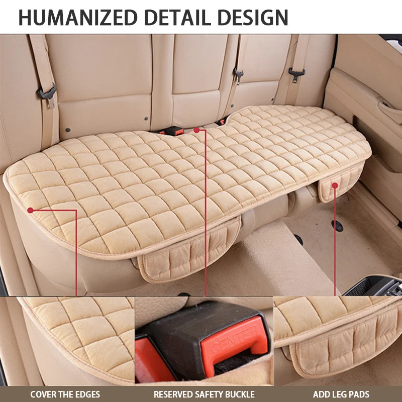 SEAMETAL Soft Car Seat Cover Skin-Friendly Plush Automotive Seat Cushion Anti Slip Auto Seat Protector Universal for Sedan Suv