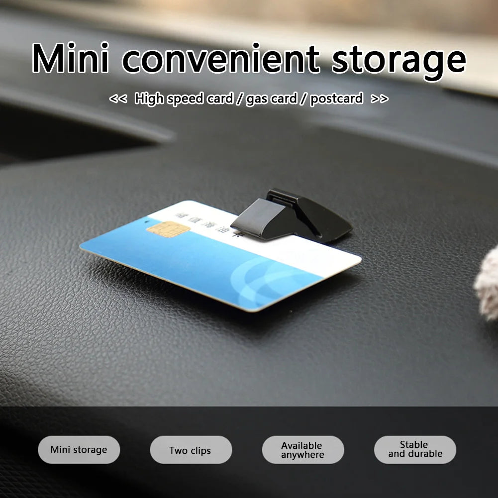 Auto Fastener Card Bill Holder Mount Portable Car Parking Card Clamp Desktop Stand Vehicle Card Fixed Holder Clips
