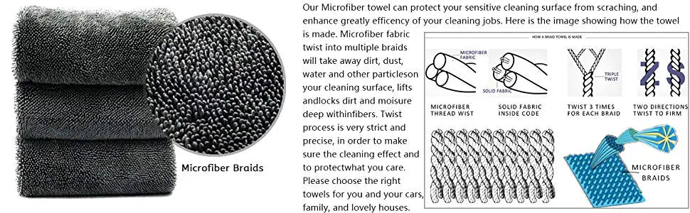 Microfiber Twist car Motorcycle wash towel Professional Car Cleaning Drying Cloth towels for Washing Polishing Waxing Detailing