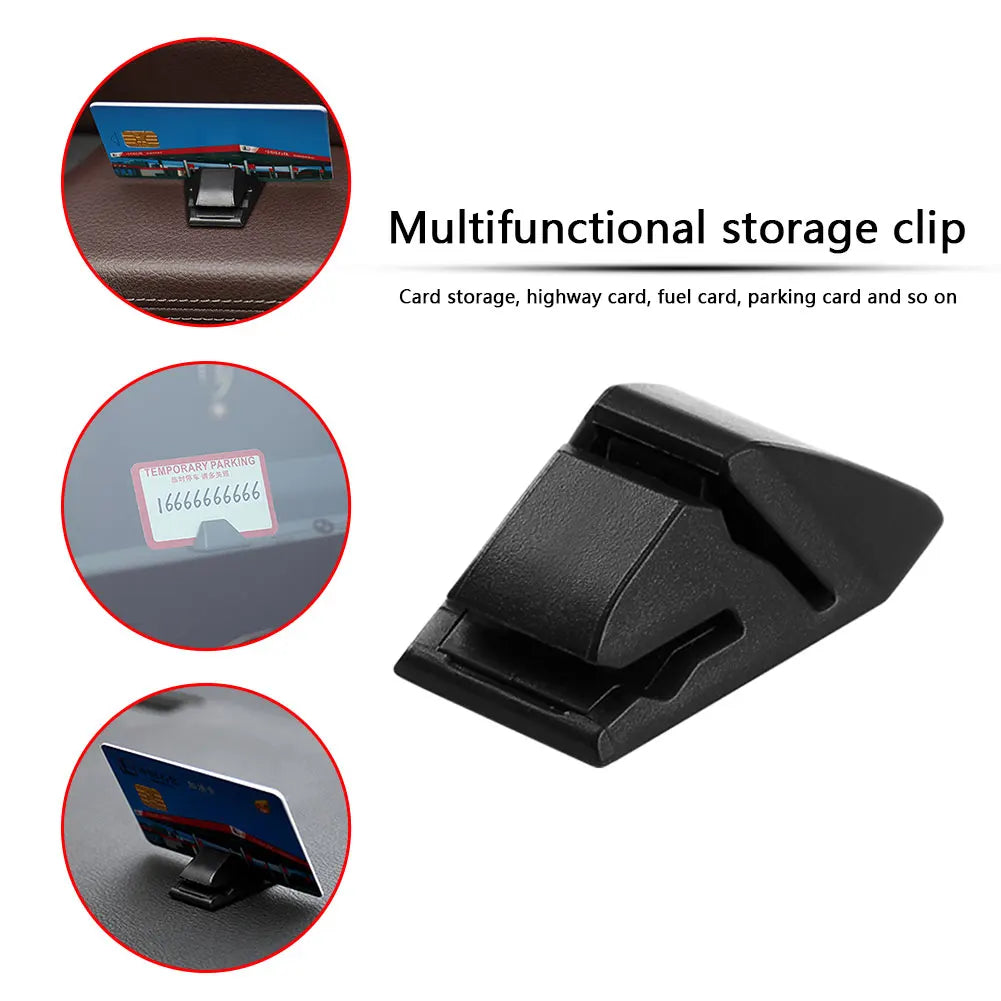 Auto Fastener Card Bill Holder Mount Portable Car Parking Card Clamp Desktop Stand Vehicle Card Fixed Holder Clips