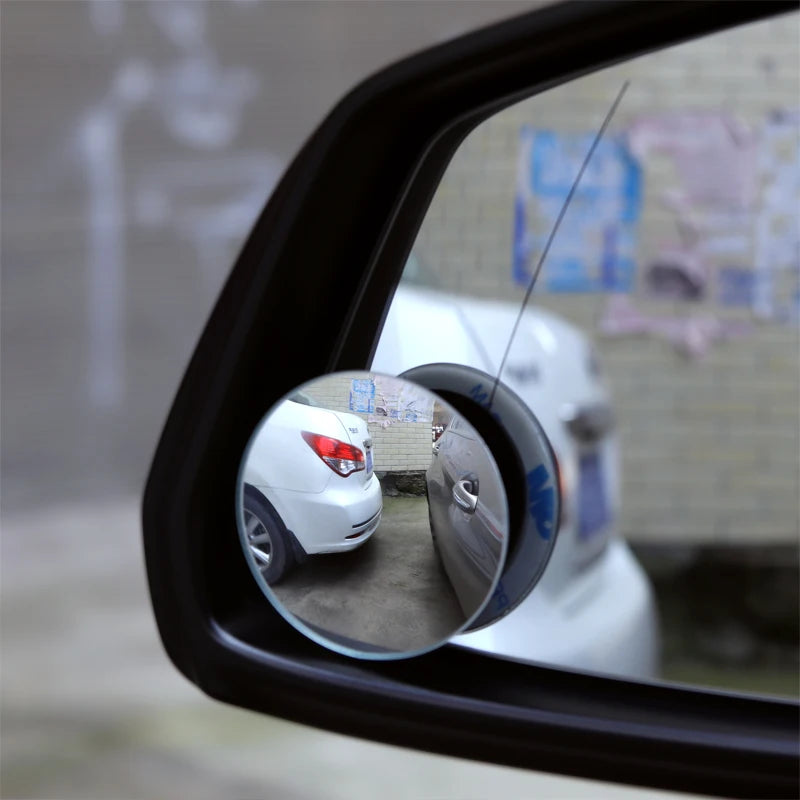 2pcs Car Blind Spot Mirror Frameless Auxiliary Rearview Mirror Auto Motorcycle Universal Wide Angle Adjustable Small Mirrors