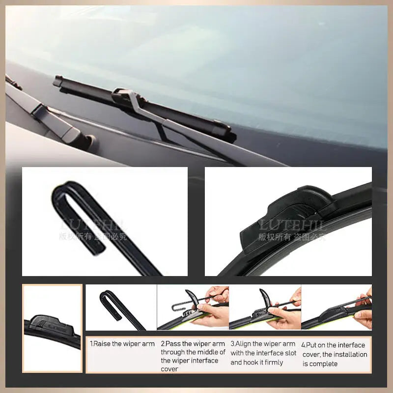 Wiper Front & Rear Wiper Blades Set For Hyundai Tucson TL 2016 2017 2018 2019 2020 Windshield Windscreen 26"16"14"