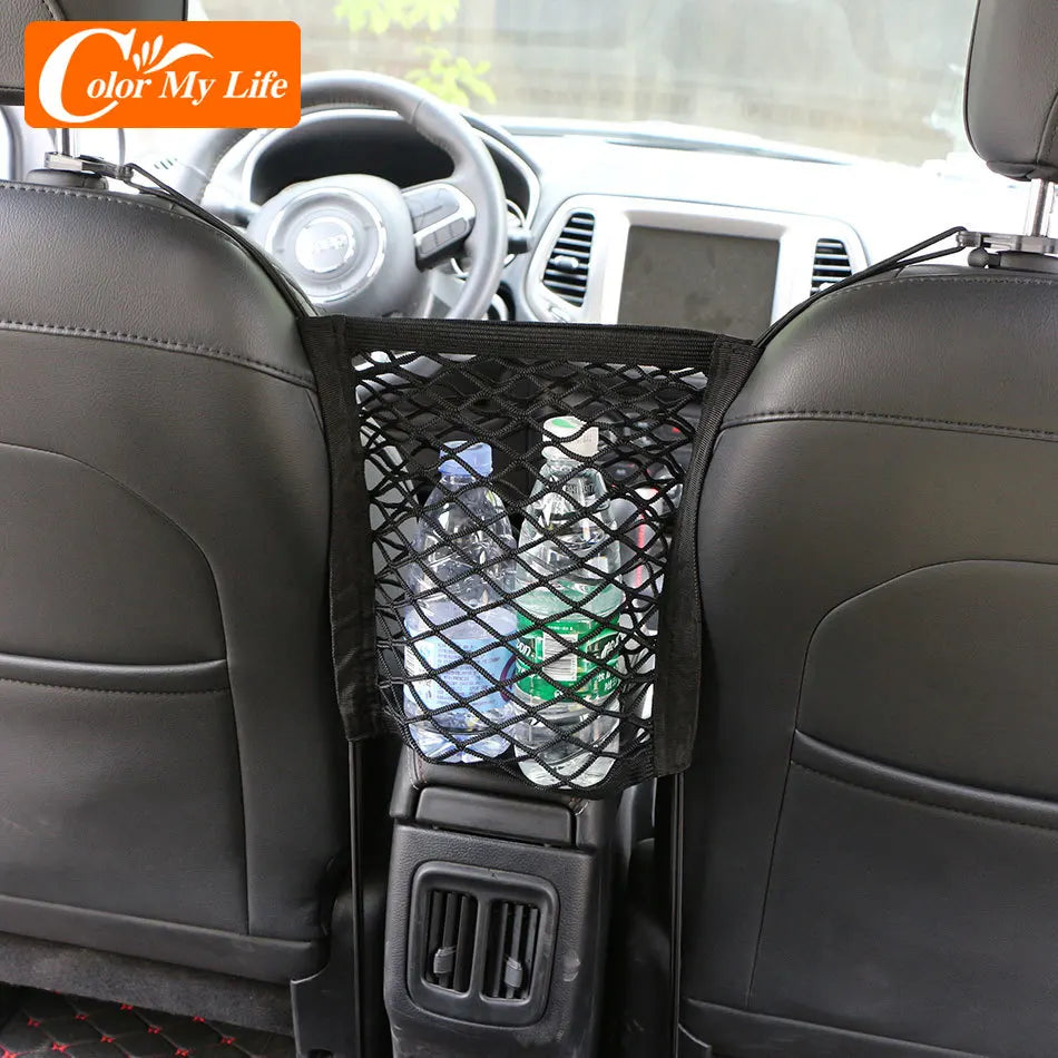 Car Seat Back Elastic Mesh Net for Nissan Qashqai J11 J10 X-Trail Xtrail T32 T31 Juke Tiida Note Leaf Interior Nets Accessories