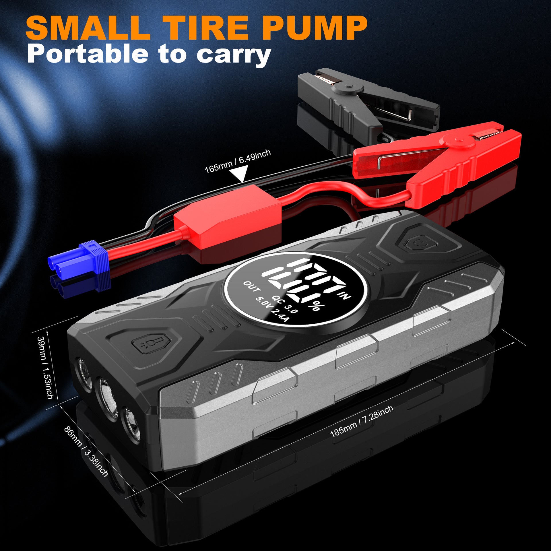 2000A Start Power Bank 39800mAh Jump Starter Car Booster External Battery 12V Starting Device for Petrol Diesel Powerbank