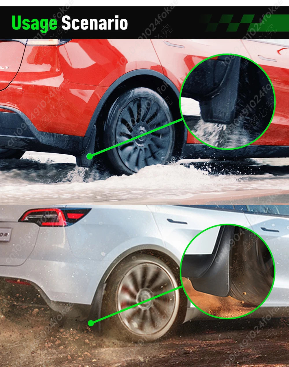 FOR High Quality ABS Plastics Automobile Fender Mudguards Mud Flaps For Porsche Cayenne 9PA 2008 2009 2010