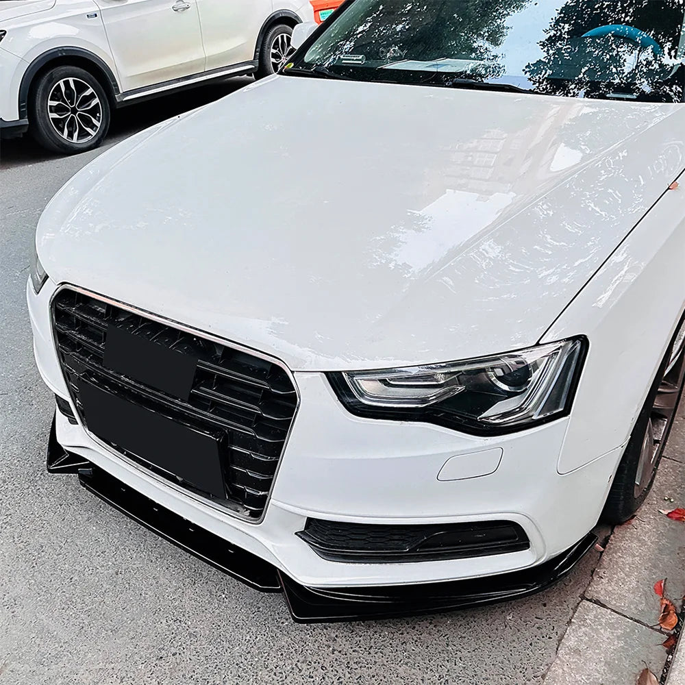 For Audi A5 S5 8T S-line 2012-2017 Front Bumper Lip Spoiler Splitter Diffuser Body Kit Tuning Canard Lip Protector Cover