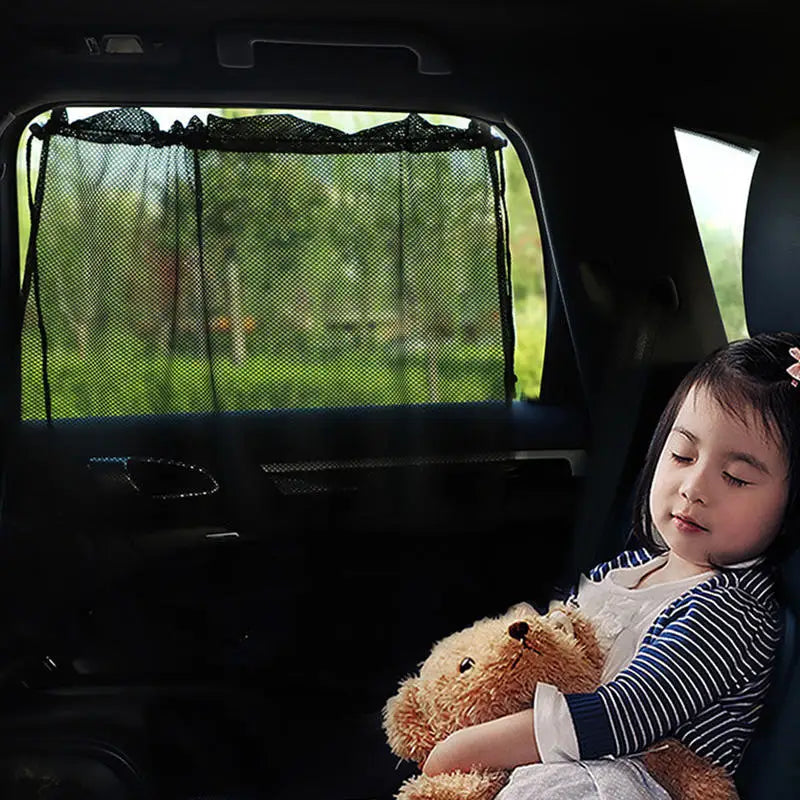 Black Suction Cup Curtain UV Protection Universal Side Window Car Window Sunshade Cover for Kid Baby Children Sunshade Summer