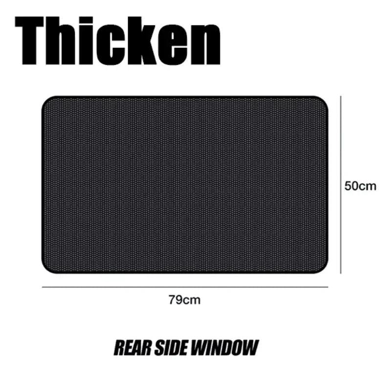 Car 5D Magnetic Mesh Sunshade Heat Insulation Strong Magnetic Adsorption Type Sunscreen Covers Car Side Window Blackout Curtains