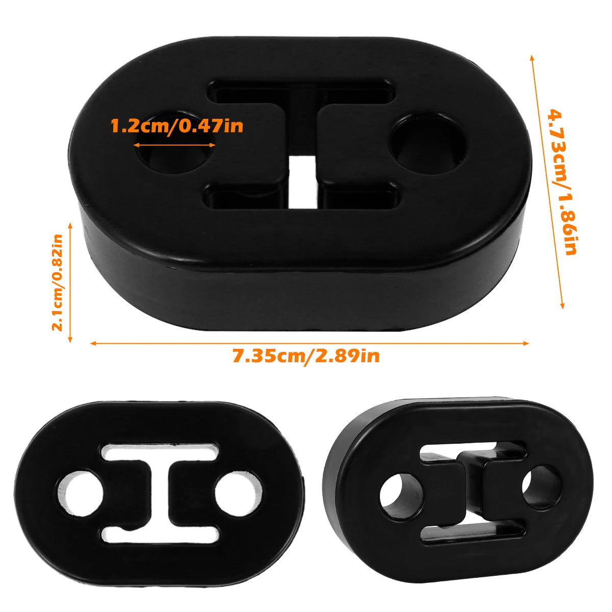 4Pcs Exhaust Pipe Hanger Rubber Exhaust Mount Bracket Shock Absorbent Heavy Duty Exhaust Insulator Universal Car Vehicle Exhaust