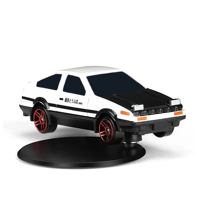 360° Rotating AE86 Car Dashboard Decor Swivel Ornament Mini Alloy Drift Motion Model Center Console Vehicle Interior Accessories