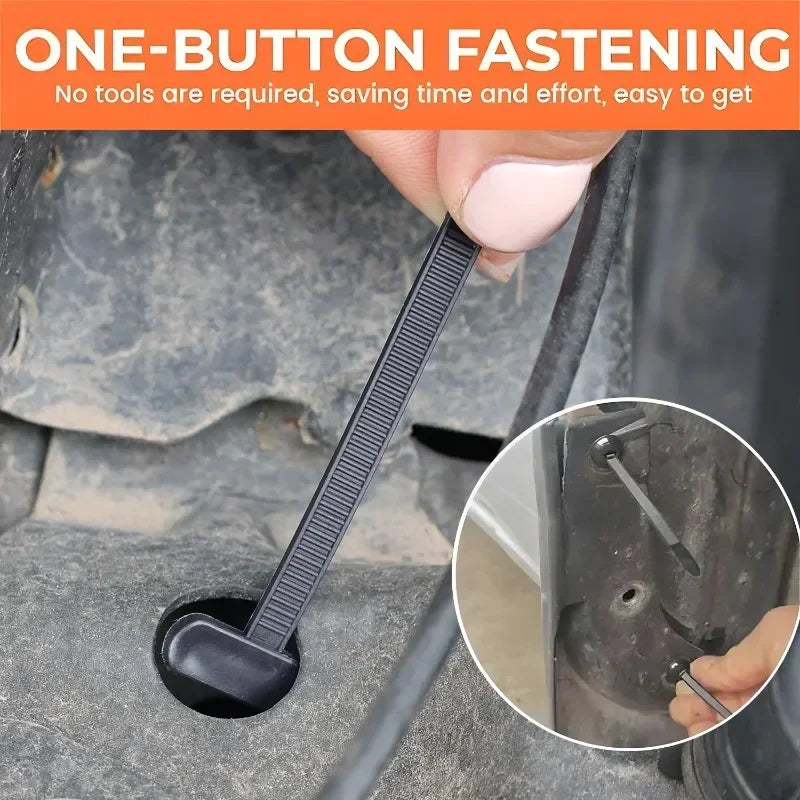 Nylon Universal Cable Tie Buckle Heavy Duty Self-Locking Zip Ties Holder with Pin Fasteners Car Body UV Resistant Zipties