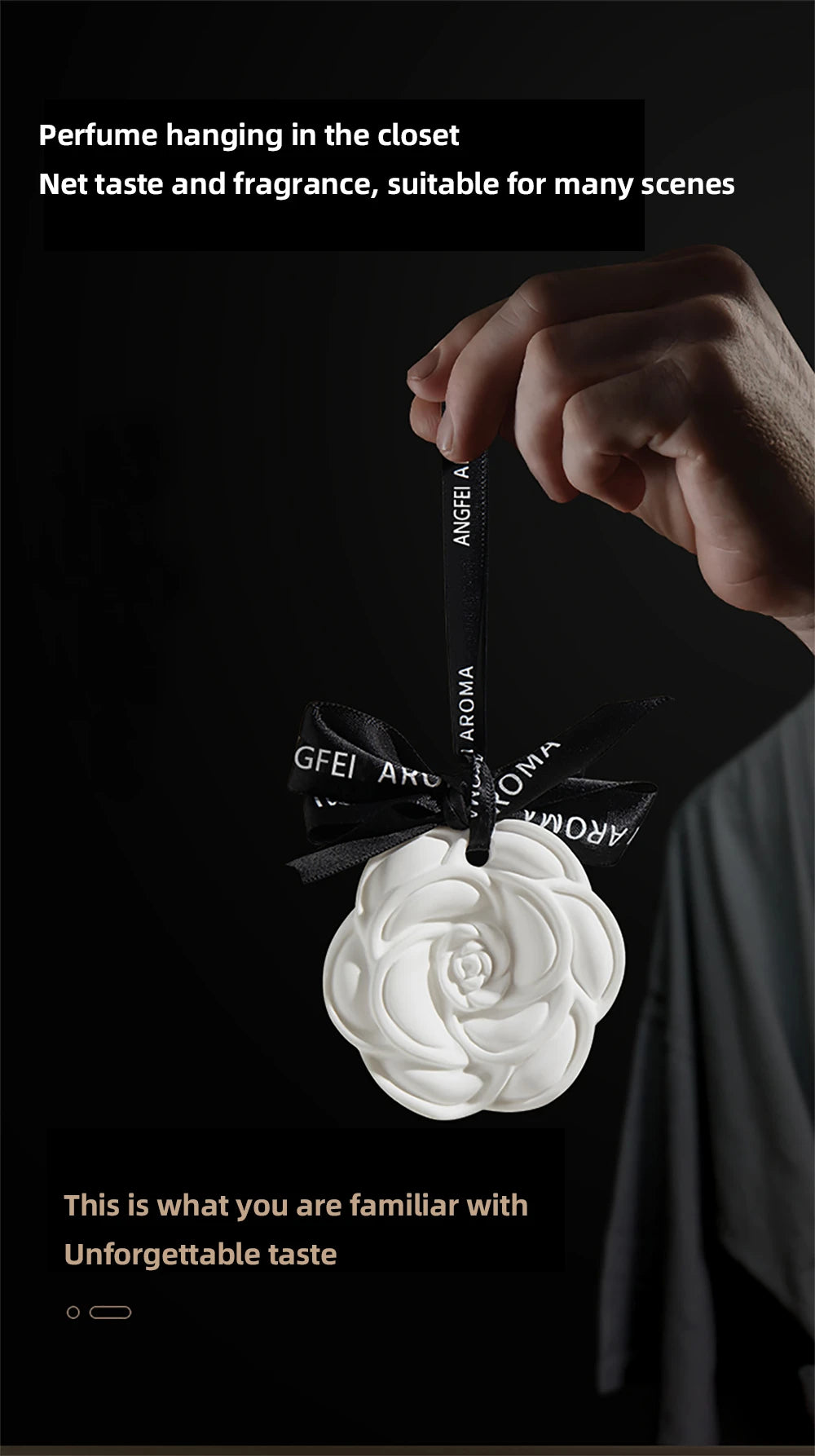 Car Hanging Air Freshener Beautiful White Flower Perfume for Car Styling Aroma Fresh Air Purifier Interior Decorations Ornament