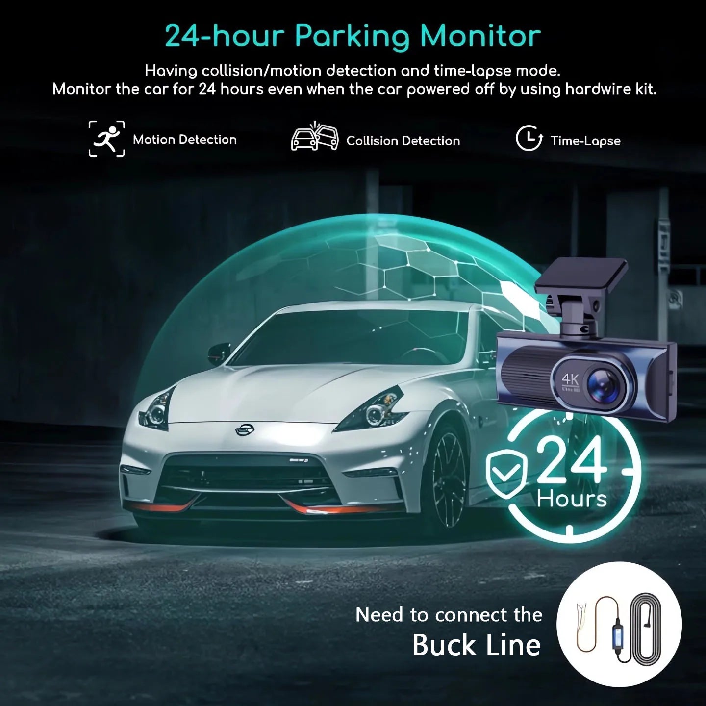 UHD 4K+2.5K Car DVR Front And Back Dash Cam Camera 5G WIFI GPS Dashcam Mini Black Box With 24H Parking Monitor Night Vision