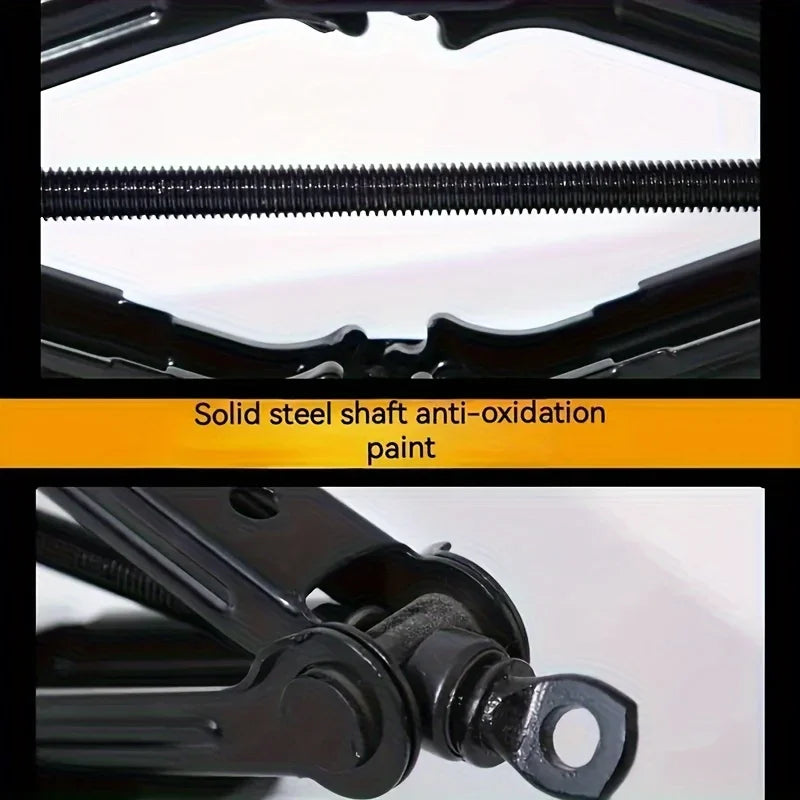 1 Set 1Tons Foldable Car Jack Hand-operated Horizontal Type 1 Tons Car Jack Car Tire Repair Tool
