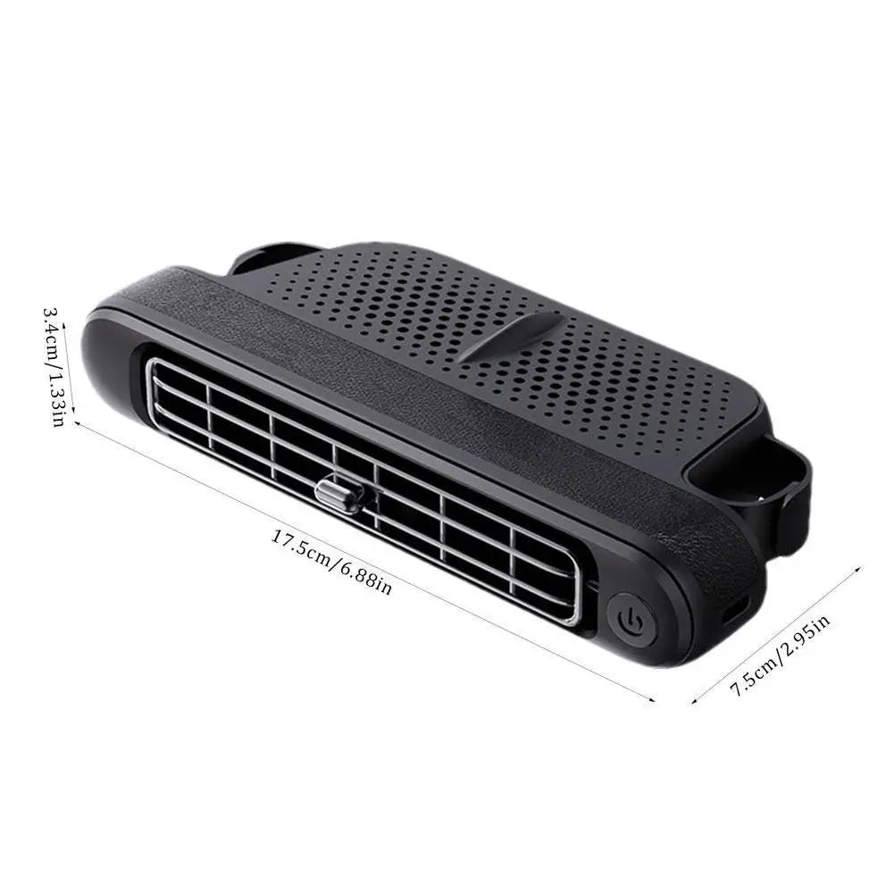 Car Seat Fan - High Speed USB Cooling Fan with Strong Wind, Backrest Ventilation for Vehicles, 12V/24V Auto Cooling System