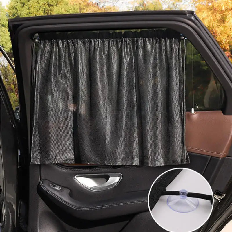 Black Suction Cup Curtain UV Protection Universal Side Window Car Window Sunshade Cover for Kid Baby Children Sunshade Summer