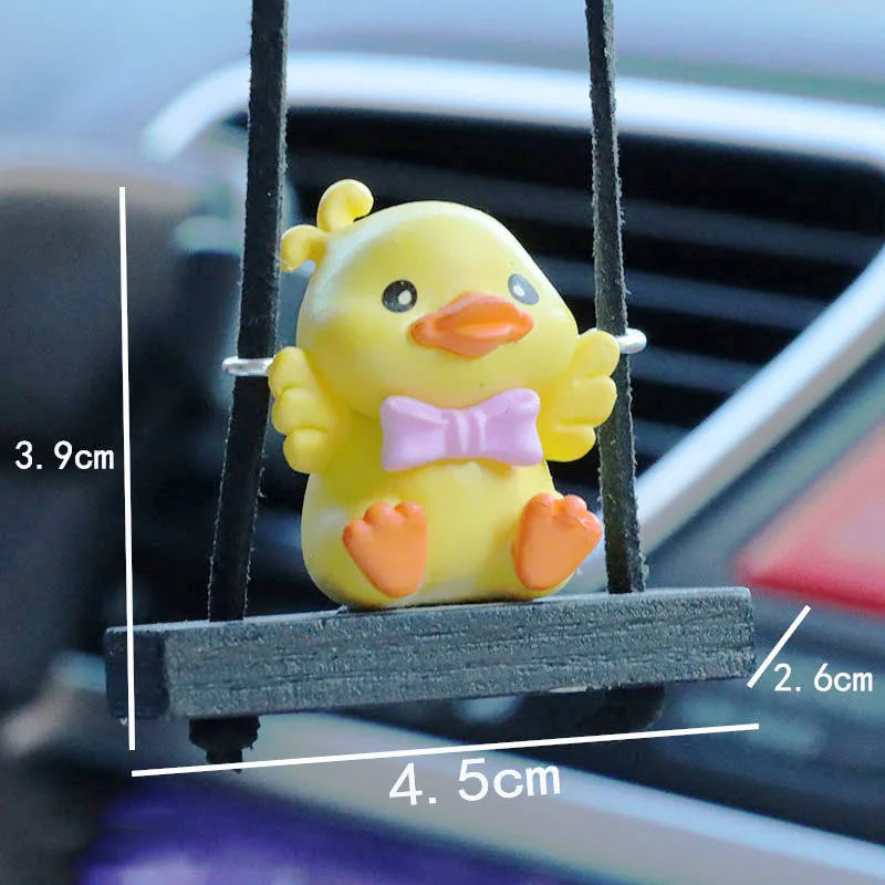 1Pcs Cartoon Animal Car Pendant  Auto Rearview Mirror Hanging Ornaments for Woman Girls Car Interior Accessories Lucky Gifts