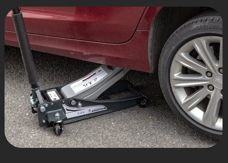 Small Cargo Car Car Jack Horizontal Hydraulic Hydraulic Double Pump 3 Tons Ultra-thin Low Pump Tire Replacement