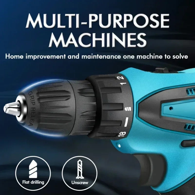 12V Electric Impact Drill with 32N Torque Wireless Cordless Power Tool Portable Multi-Function Screwdriver for Automotive