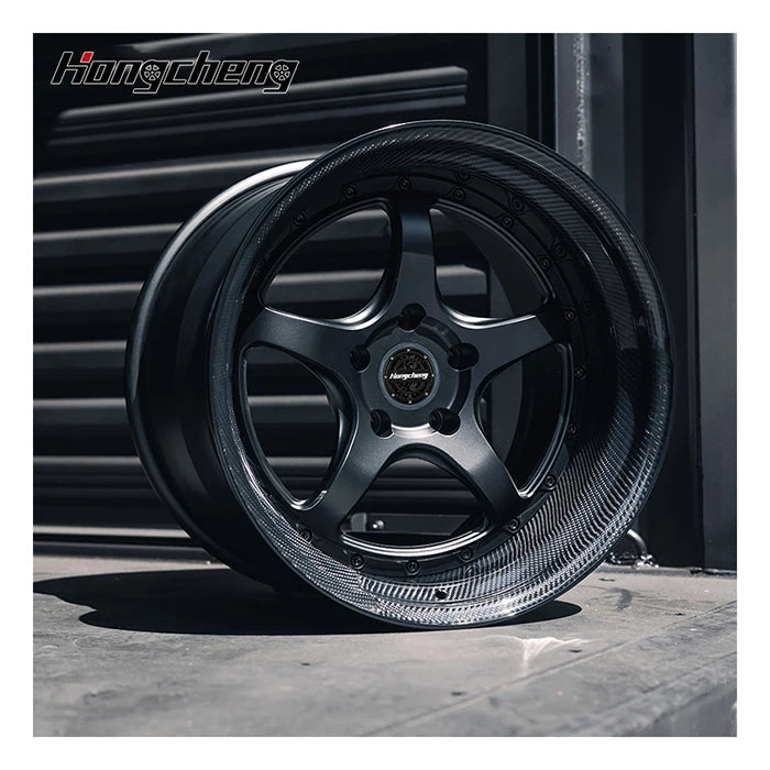 2 Piece Carbon Fiber Five-Star Wheel Concave Rim 5x114.3 5x120 5x112 Forged Wheel Jdm Style Forged Wheel For Honda Type R