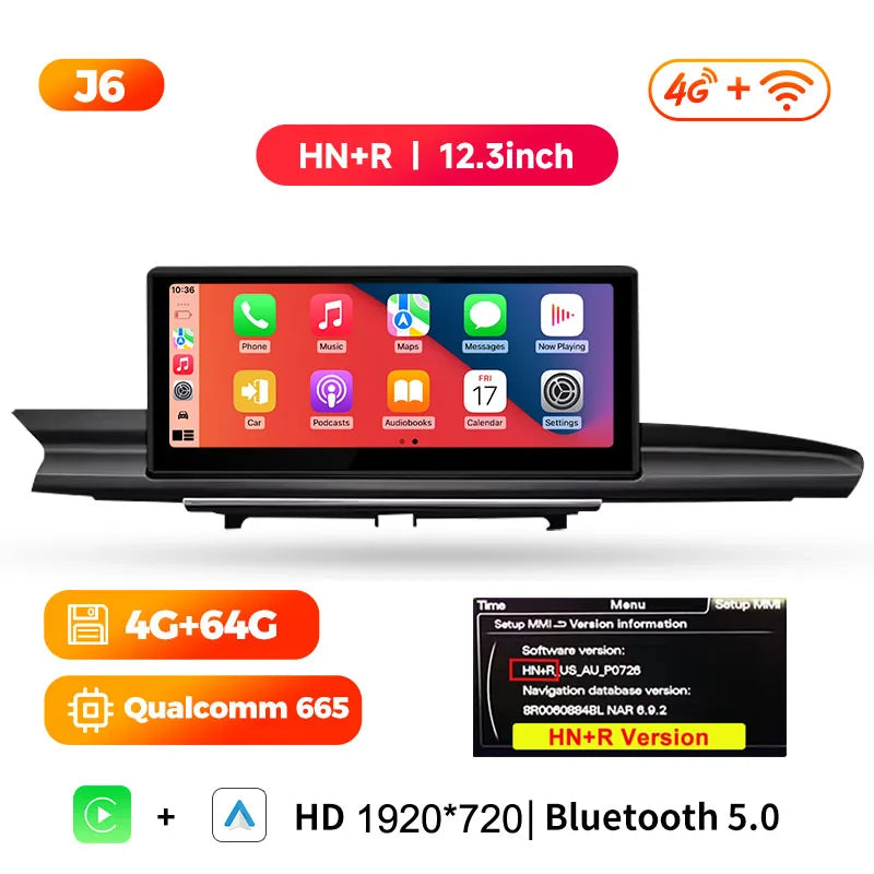 Android 14 bluetooth Car Radio Multimedia Player Carplay Screen Stereo ntelligent car systems GPS Navigation For Audi A6 A7 C7