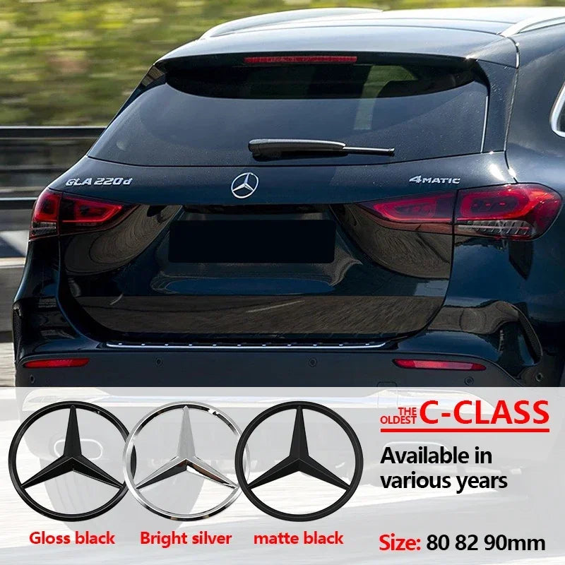 3d ABS Mercedes Benz Rear Star Logo Car Trunk Emblem For W203 W204 W205 W212 W213 X253 X156 W166 W167 W176 W177 W223 W223 W117