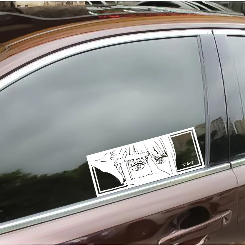Car interior stickers, Japanese anime girl stickers, weather proof holographic stickers, automatic decoration