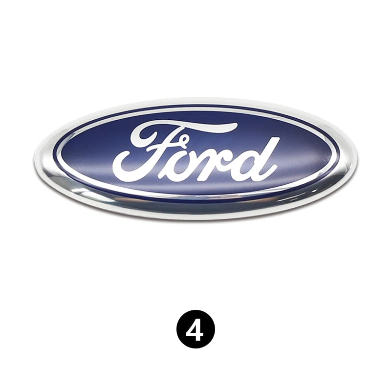Car Front Grille Emblem Rear trunk Logo Badge Sticker Accessories for Ford Focus mk2 mk3 Fiesta mk7 Ranger Mondeo mk4 S-MAX Kuga