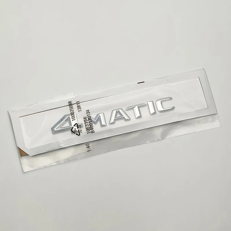 3d ABS Chrome Black 4 Matic Logo 4Matic Emblem Letters Nameplate Car Trunk Badge 4matic Sticker Accessories