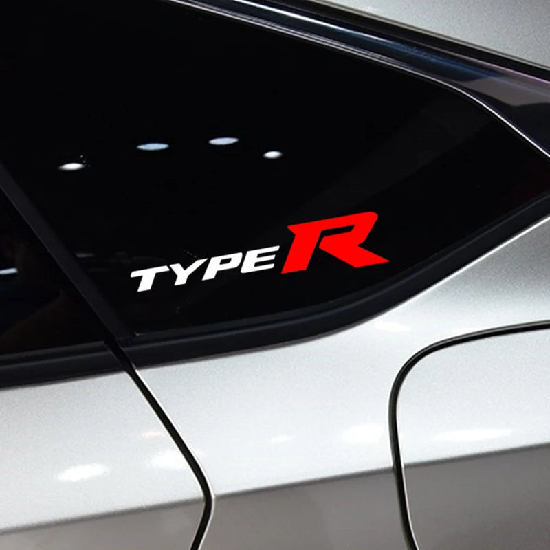 Car Stickers TypeR Sports Reflective Decoration For Honda Fit Civic Accord Windshield Window Trunk Bumper AutoTuning Styling